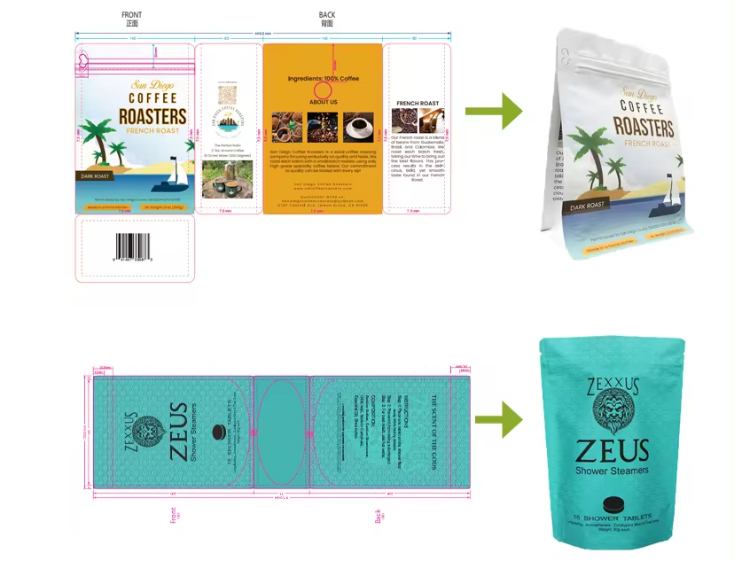 Custom Order Gravure Printing Dry Food Packaging Bags Zipper Bags for Sour Cream Chips Turkey Jerky Coffee Bean Storage