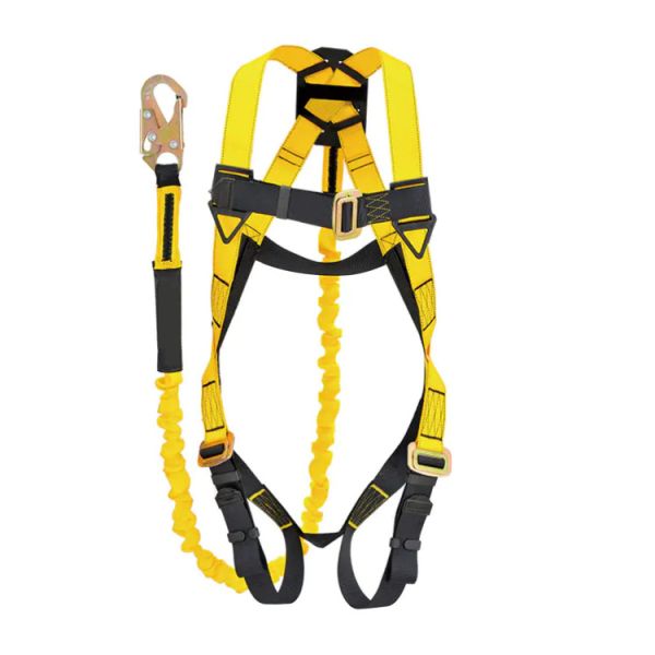 45mm High Strength Polyester Full Body Safety Harness with 25000 Pounds Breaking Strength and ANSI/ASSE Z359.11-2014 Certification