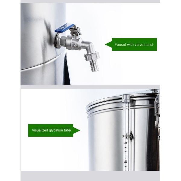 Home 500/550mm 0.08cbmr Automatic Stainless Steel Beer Fermentation Machine for Brewing
