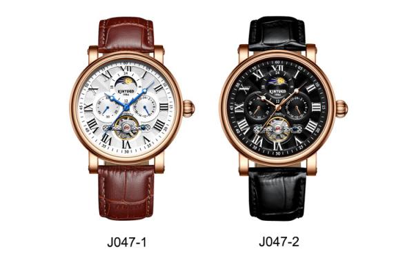 KINYUED mans watches custom logo wholesale luxury luminous hands automatic tourbillon watch mechanical