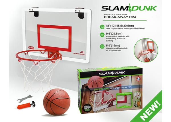16  Basketball Hoop Set Adjustable Children's Play Toys W / Breakaway Steel Rim Pump