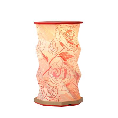 Valentine'S Day Adjustable Crinkle Folding Paper Lamp Lampshade Led Spotlight