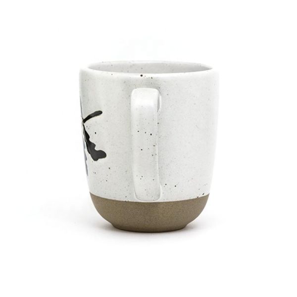 Керамическая чашка для кофе ручной работы Кофейная кружка для урожая Каменные кружки Подарок 3D шелковой печать Пять листьев