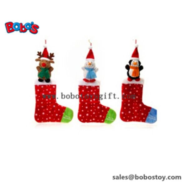 Plush Stuffed Xmas Animal Sock Toy Christams Ornament