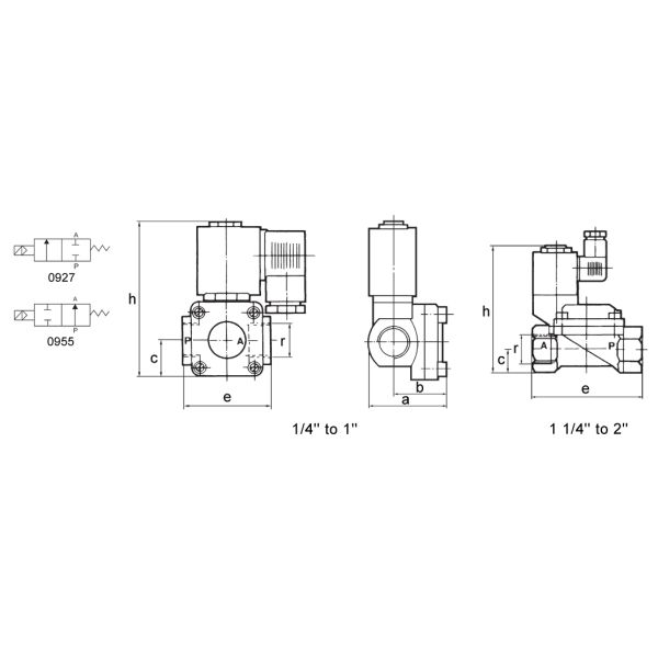 0927500 Air Compressor Electromagnetic Water Valve 220V 110V 24V