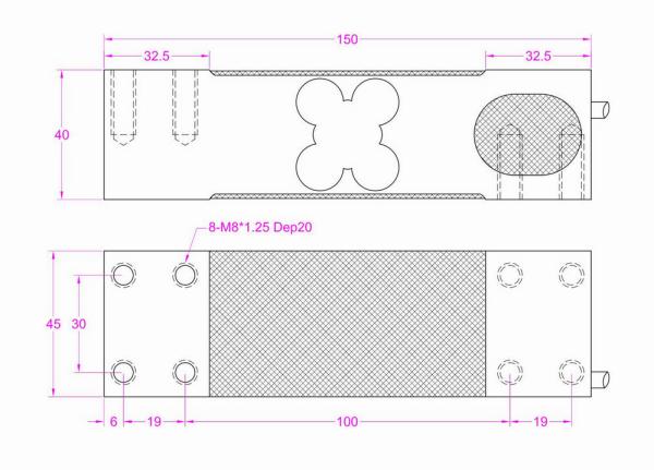 High Accuracy Weight Sensor 500kg 300kg 200kg 100kg 60kg Parallel Beam Load Cell