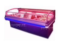 O supermercado fino R22 indica a vitrina comercial fresca da carne do alimento cozido do refrigerador
