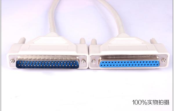 White DB37 Cable Male To Female With Pure Copper Conductor 1m 2m Length