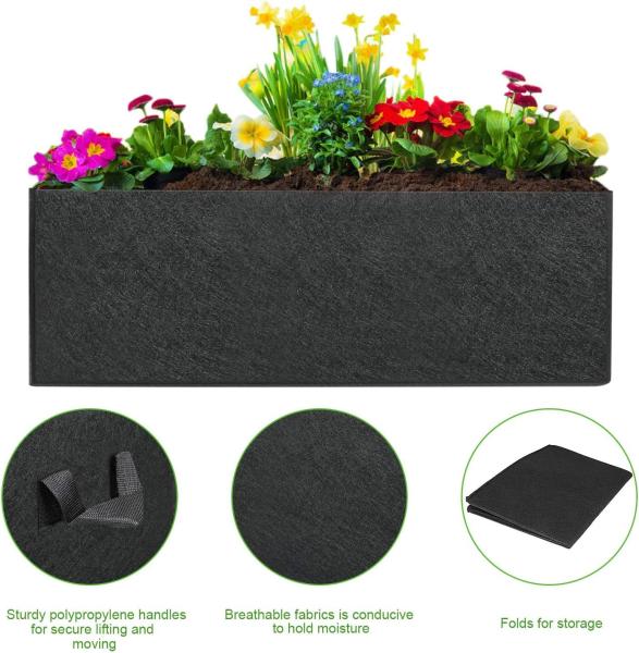 Fabric Raised Garden Bed 6x3x1ft Garden Grow Bed Bags for Growing Herbs, Flowers and Vegetables 128 Gallon