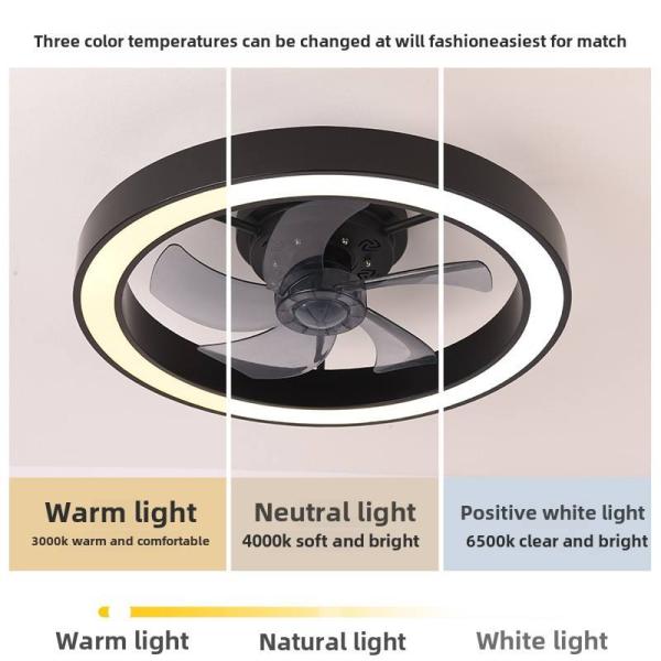 2025 Nouveau éclairage Lumière de ventilateur japonais standard transfrontalière Lumière de ventilateur de plafond LED Intégré chambre à coucher salle à manger Lampe ABS