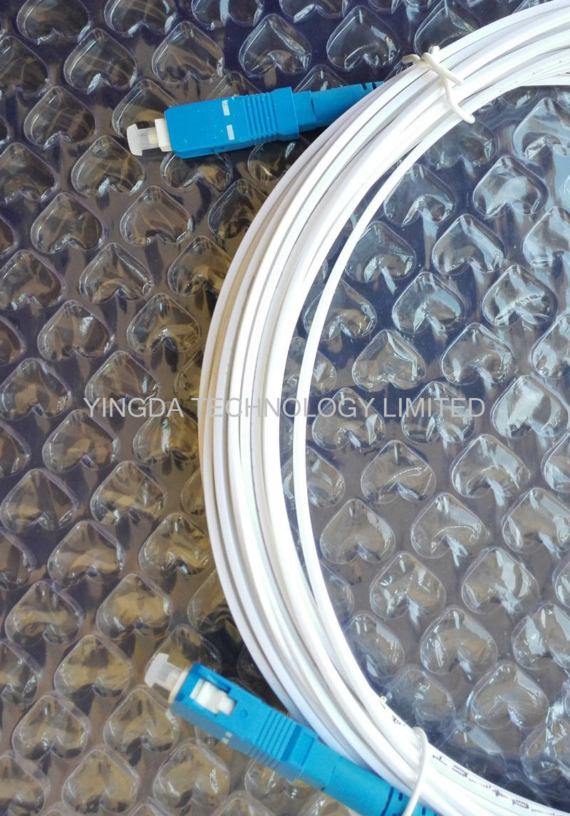 SC FTTH плоский - заплата волокна одиночного режима гибкого провода SC водит симплекс 1m белое G657A1