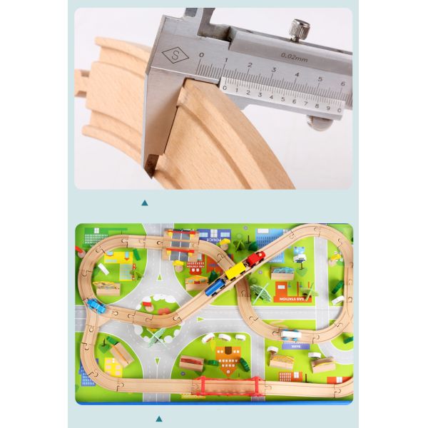 Mini Wooden 88pcs City Road Builder Wooden Board Game