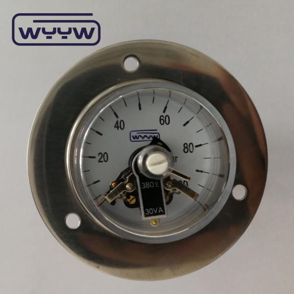 fábrica de alta qualidade fornecer diretamente 60mm aço inoxidável contato eléctrico do empreiteiro manômetro de pressão