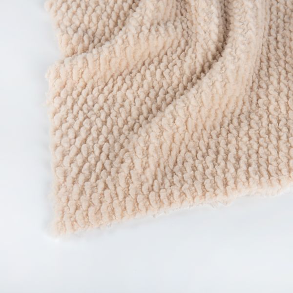 Plain Style Double Faced Sherpa Fleece Fabric for Garments and Blankets 58/60