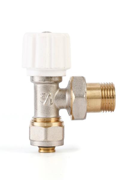 EN215 Brass Harmless Angle TRV Valves , Antiwear TRV Straight Radiator Valves