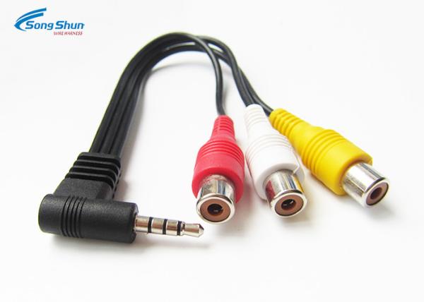 Video Audio Cable Cord 3 RCA Male Plug To RCA Stereo DC 3.5mm 4 Pole Home Appliance