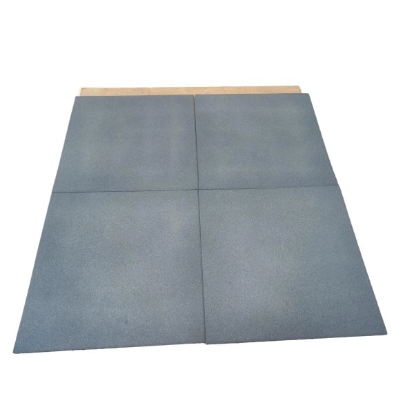 Dalles de sol carrées en caoutchouc antidérapantes pour extérieur, noires, pour aires de jeux, 15 / 20 / 25 / 30 / 40 / 50mm