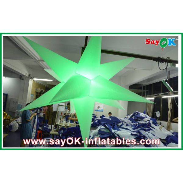 Белый диаметр водить 2M звезды Lgihting раздувной для церемонии венчания