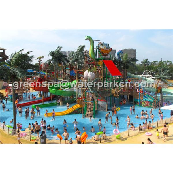 Giant Aqua Park / Water Park Slides Integrated Amusement Ride With N Slide
