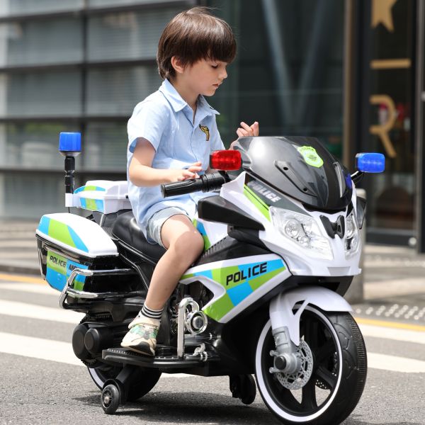 Полиция Детская 2-колесная езда на машине Детские мотоциклетные игрушки с картошкой Размер 106*38*64 см