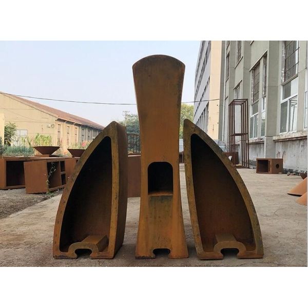 Металл Chimenea современных каминов Corten современный на открытом воздухе с хранением