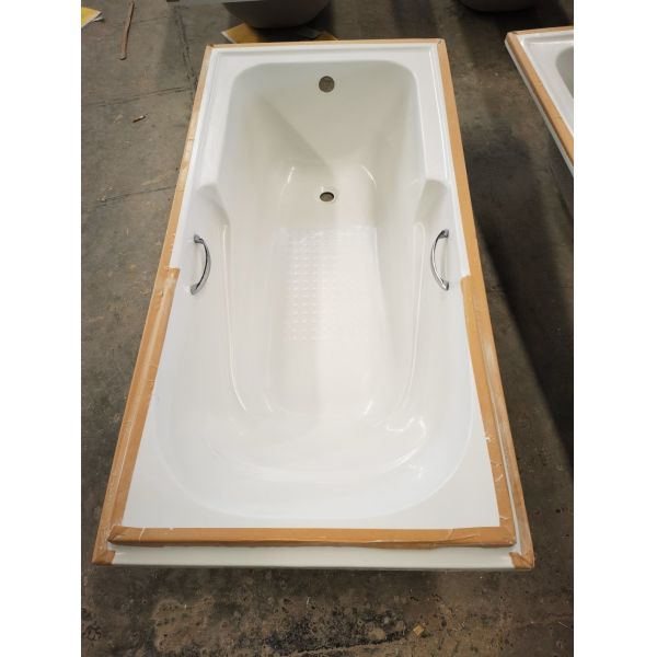 1700mm Simple Acrylic Bathtub with 2PCS Handles Shipping Cost Estimated Delivery Time