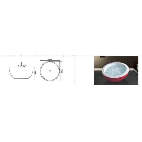 Sanitary ware, Bathtubs, Jacuzzi, Massage bathtub,WHIRLPOOL HB1005 110X110X62,12X120X65,135X135X65,150X150X65,190X190X62