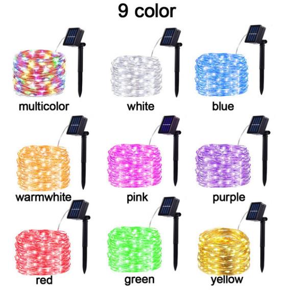 12M IP65 Solar Fairy Lights Outdoor For Christmas Holiday Tree