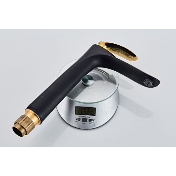 Tall Body Black Powder Coat ODM Wash Hand Basin Taps