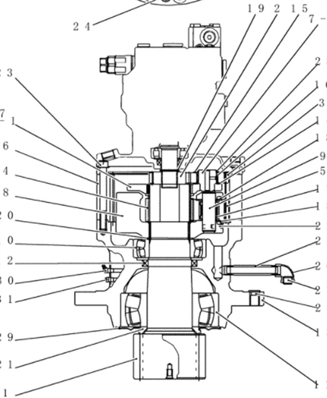 Коробка передач YN32W00019F1 YN32W00022F1 качания экскаватора SK200-8 SK210-8