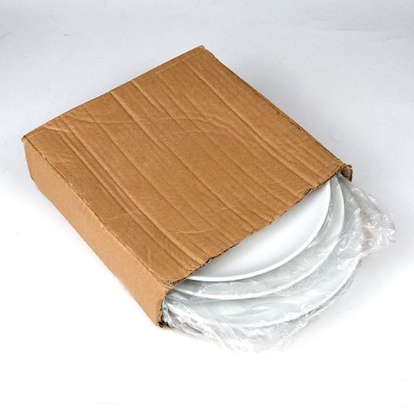 Coated White Sublimation Ceramic Plates With Gold Trim Blanks