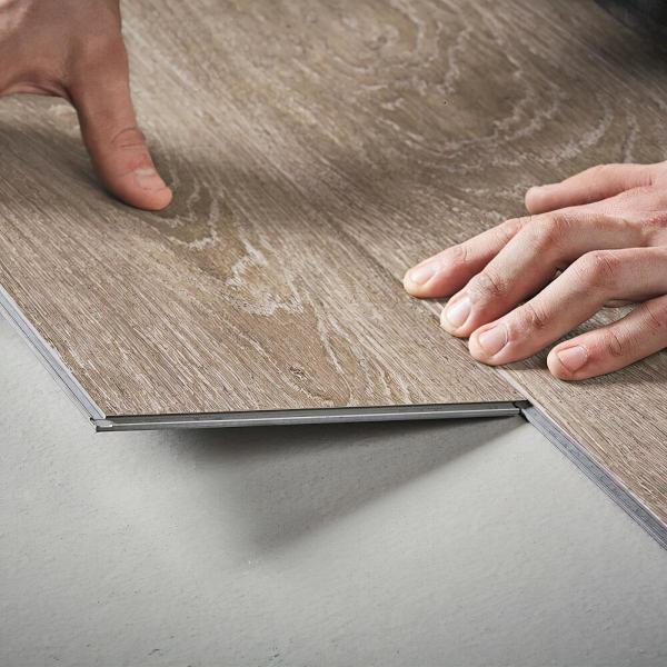 Spc Vinyl Plastic Wood Plank Flooring 4mm Vinyl Plastic Floor Tiles Self Adhesive