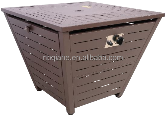 Outdoor Garden Corten Steel BBQ Grill with Rectangle Spherical Smokeless Gas Fire Pit