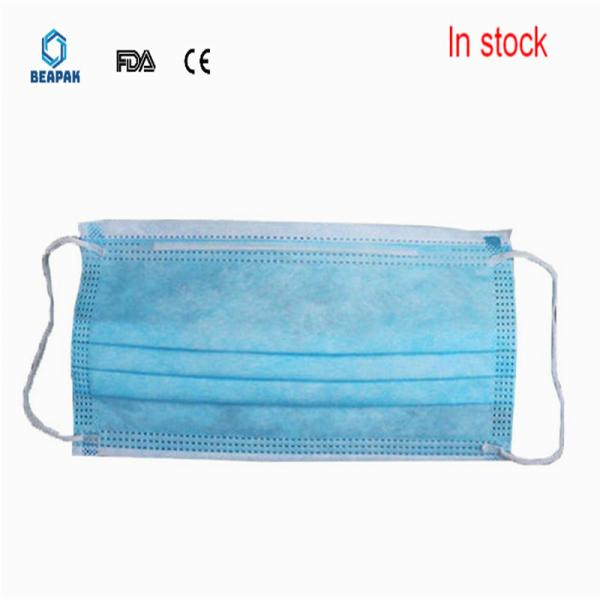 High Breathability Disposable Earloop Face Mask Non Woven Ce  Fda Approved