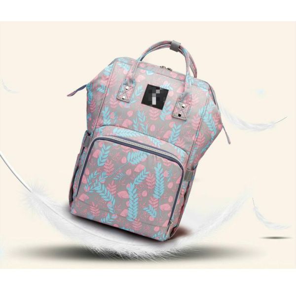FashionTravel Backpack Baby Large Capacity Mommy Diaper Bag Designer Nursing Bag floral insulated mummy Bag With Stroller Strap