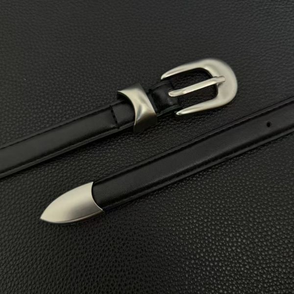 2026 New Arrival, Dual-Lock Pin Buckle, Silver Buckle Belt, Trendy Unisex Belt, Minimalist Jeans Belt, Versatile Fashion Belt