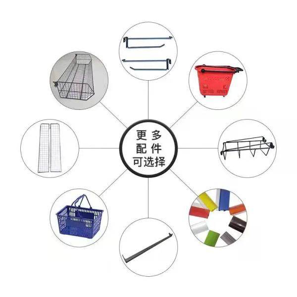 New Model Cheap Frosted Grey Double Side Gondola Supermarket Shelf