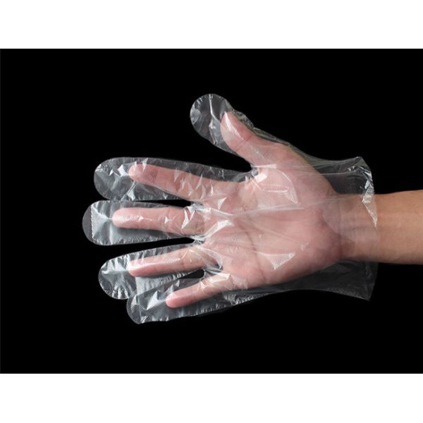 Restaurant Disposable Poly Gloves / Protective Disposable HDPE Food Contact Gloves