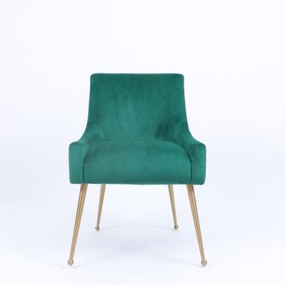 Metal Golden And Green Fabric Living Room Leisure Chair Commercial