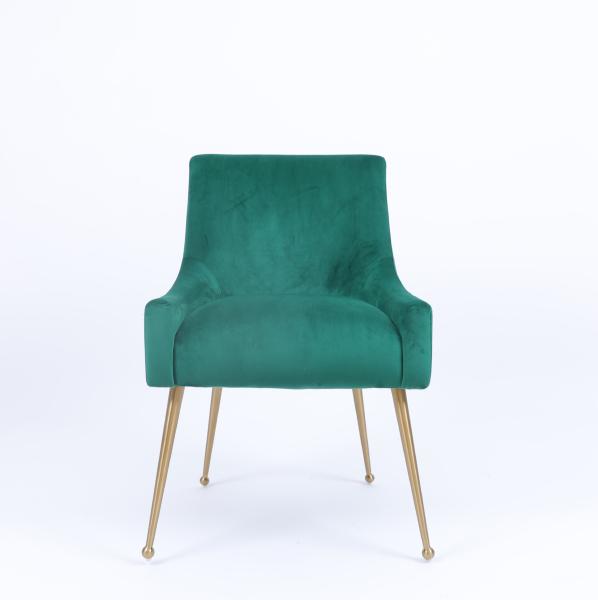 Metal Golden And Green Fabric Living Room Leisure Chair Commercial