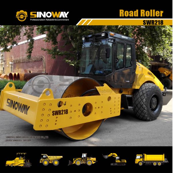 Civil Construction machinery 180 hp vibratory Road roller  18 ton Soil Compactor