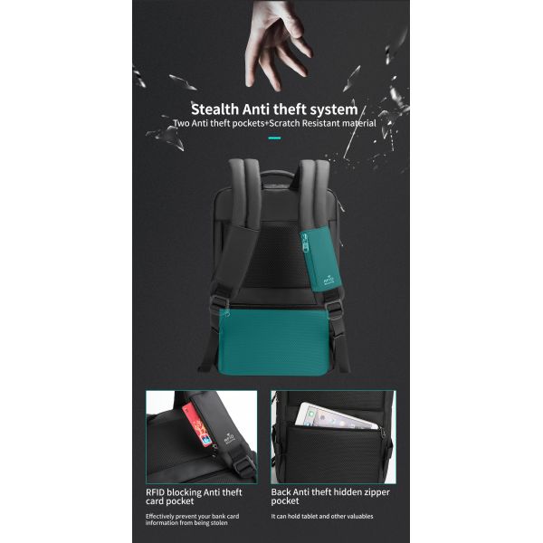 Fashion Office Briefcase Bag For Men Business Travel Laptop Full Open RFID Black