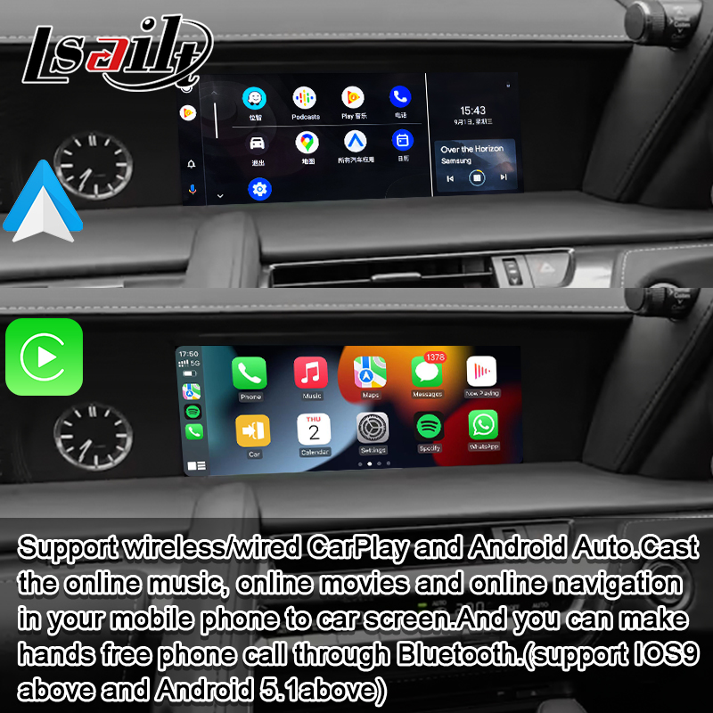 Беспроводный интерфейс CarPlay Интегрированный OEM экран для Lexus LX570 LX460d 2016-2021 Android Авто видео интерфейс
