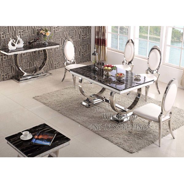 Stainless Steel And Leather Dining Chairs From Furniture Factory (YS-4)