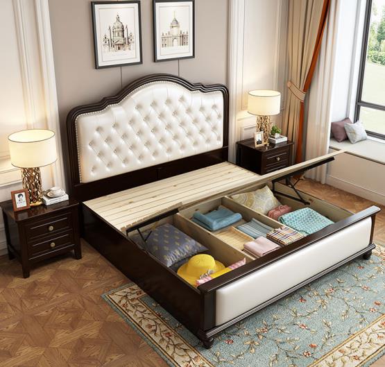 Wood Home Modern Bed Furniture Contemporary Platform Bed Customized