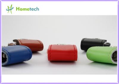 Commande en cuir promotionnelle de pouce de mémoire du disque dur à mémoire flash 4GB d'USB avec du CE/ROHS