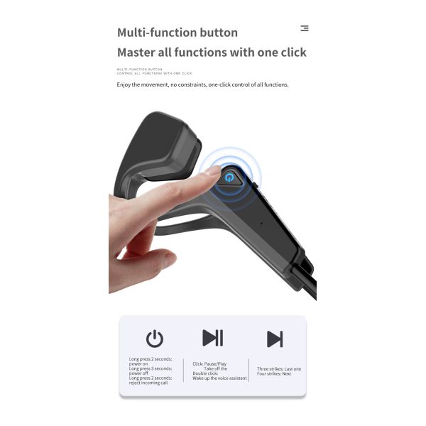 Bone Conduction 150mAH Stereo Gaming Headset