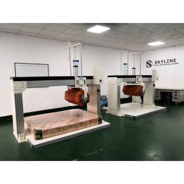 ASTM F1566 / EN1957 Innerspring Box Mattress Rollator Testing Machine with Height Decrease Measurement
