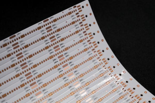 COB LED strip Light -488/m-8*503-12v Double Layer FPC double-sided white film, black text, OSP antioxidant for electronic printed circuit