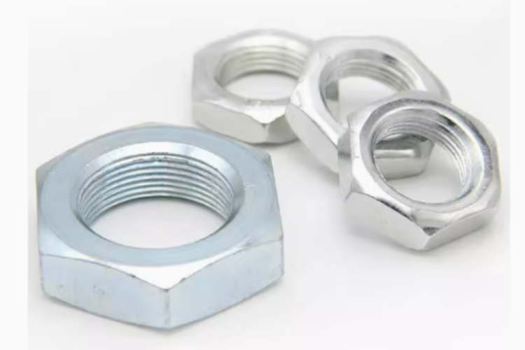 Aço carbono branco azul Galvanizado Amêndoas hexagonais simples Revestimento de zinco Metal parafuso hex com porca hex